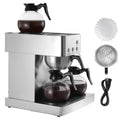 Commercial Drip Coffee Maker, 12 Cups Coffee-Maker Machine with 4 Glass Carafes and 4 Decanter plates