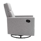 Modern Upholstered Rocker Nursery Chair Plush Seating Glider Swivel Recliner