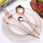 Portuguese Stainless Steel Four-Piece Tableware Set