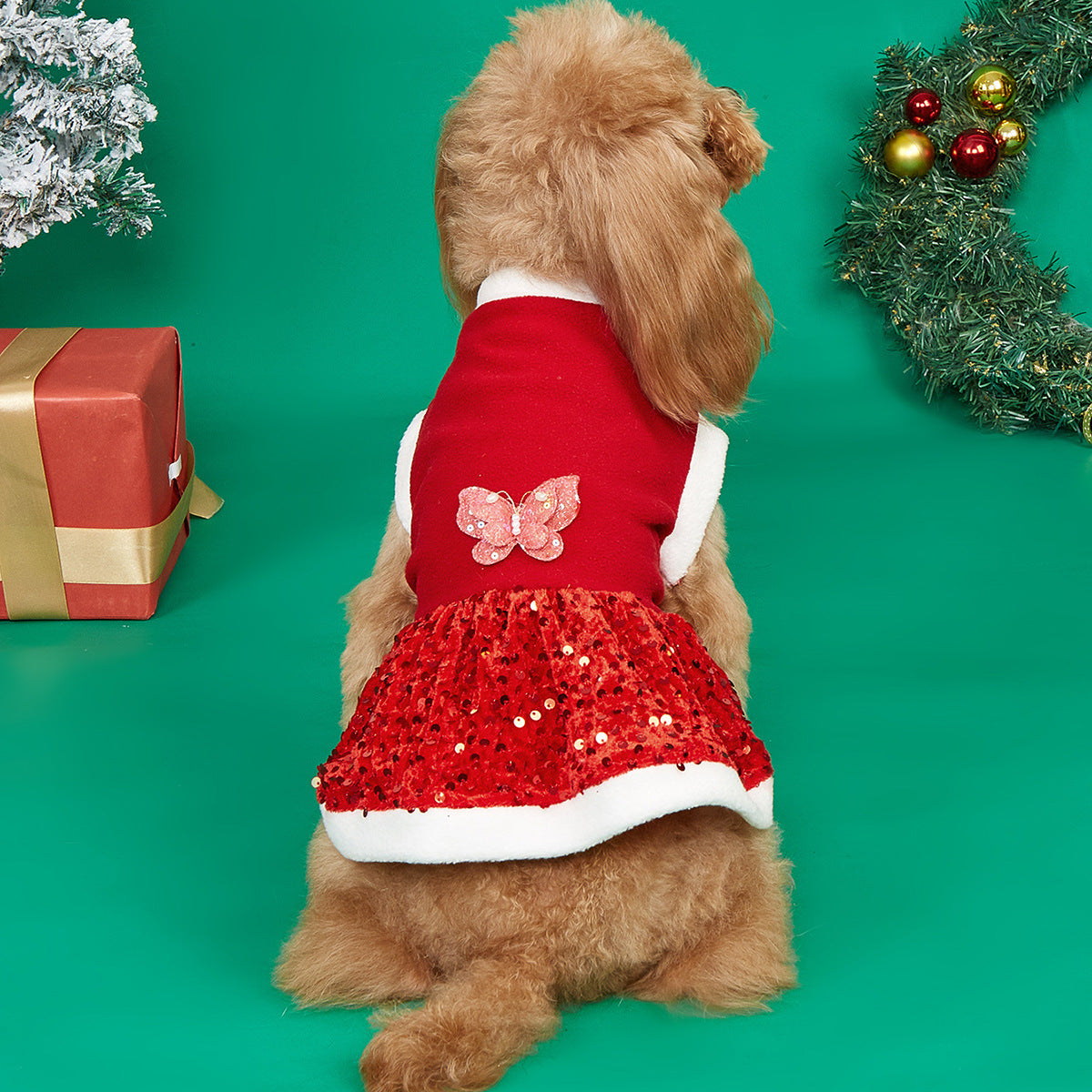 Autumn and Winter New Pet Plush Clothes Christmas