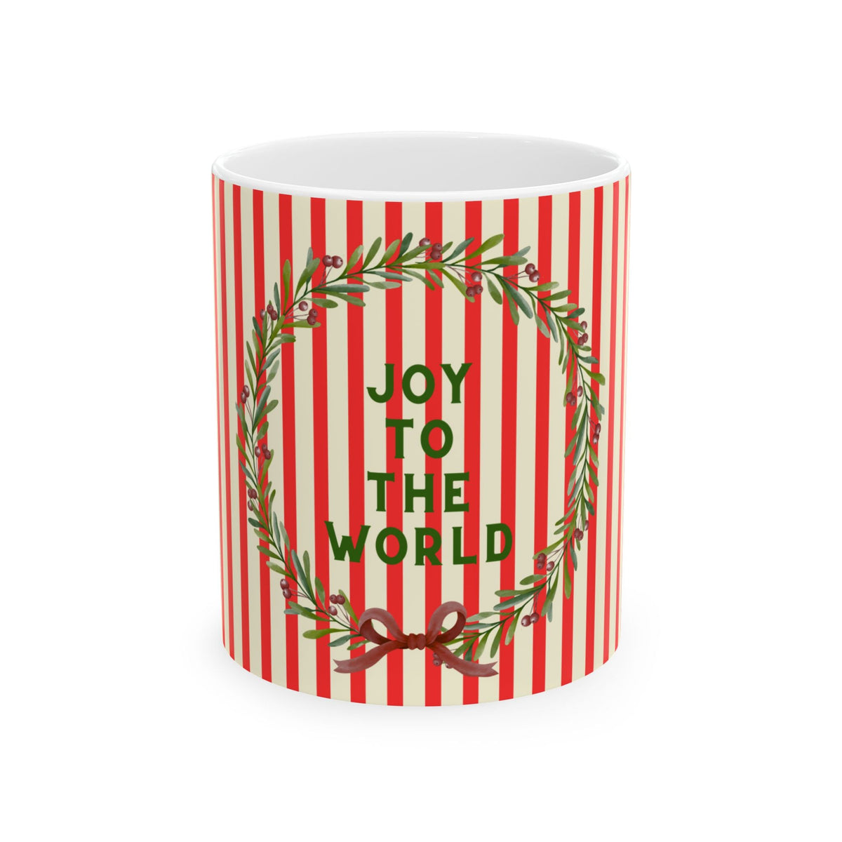 Ceramic Mug - 'JOY to the World',  Holiday Decor