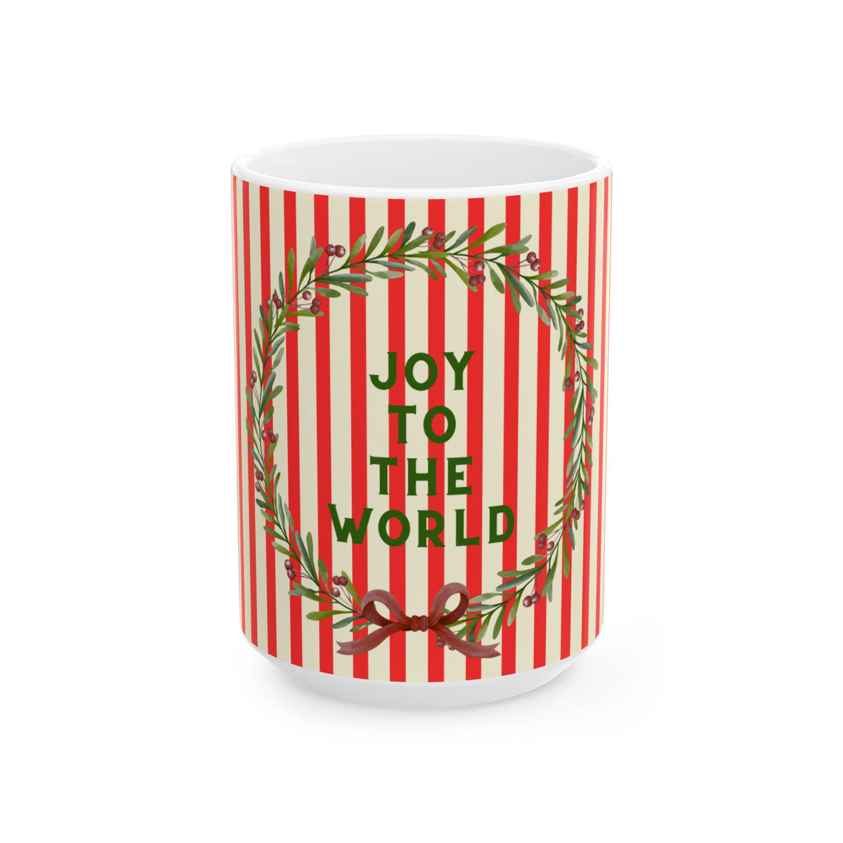 Ceramic Mug - 'JOY to the World',  Holiday Decor