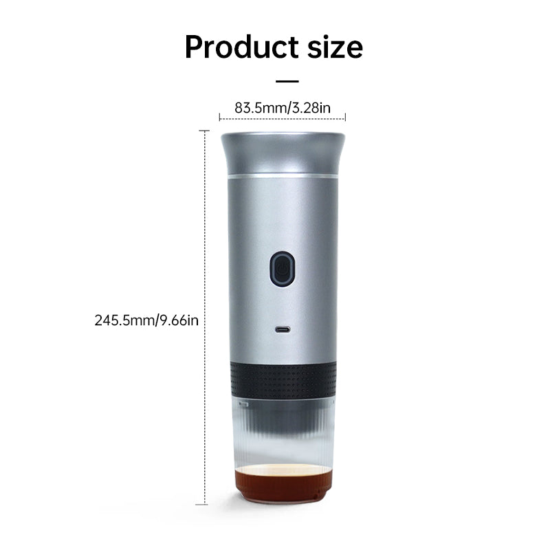2025 Upgraded 3-in-1 Cordless Coffee Maker - 20Bar Portable for Car/Camping/Home