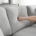 [New] 108*85.5" Modern U Shape Sectional Sofa 7 Seat Fabric Sectional Sofa Set
