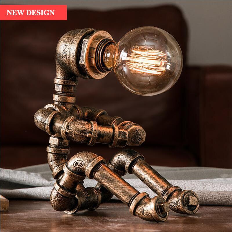 Retro Vintage Style Pipe Desk Lamp Kettle Style
