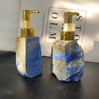 1 PCS Natural Pink Crystal Stone Press Bottle Dispenser