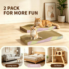 Cat Scratching Board 2-Pack, Reversible Cat Scratcher Pad