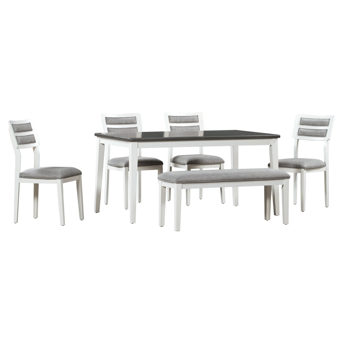 TREXM Classic and Traditional Style 6 - Piece Dining Set, Includes Dining Table