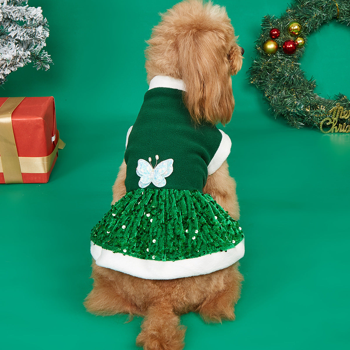 Autumn and Winter New Pet Plush Clothes Christmas