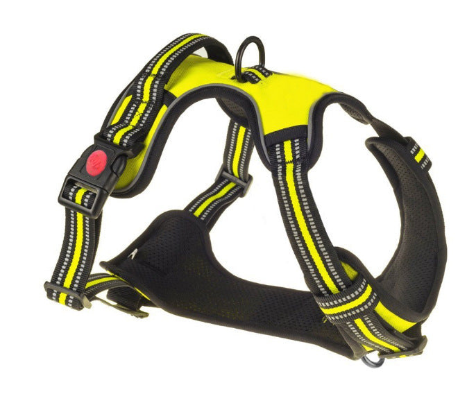 Medium And Large Dog Pet Chest Harness Breathable Reflective Vest-style