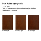 Corner Curio cabinet, adjustable tempered glass frame, rearview mirror, display cabinet, walnut wood (excluding E26 bulbs)