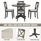 Orisfur 5 Pieces Dining Table and Chairs Set for 4