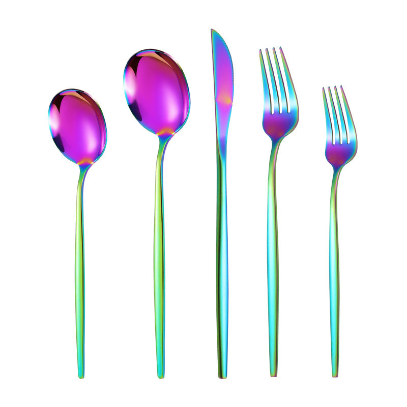 Portuguese Stainless Steel Four-Piece Tableware Set