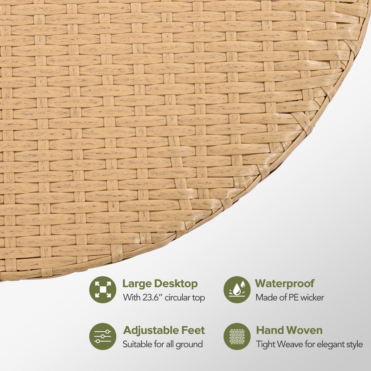 Outdoor Patio Furniture, All-Weather Rattan Sectional Sofa Set With Thick Cushions And Pillows