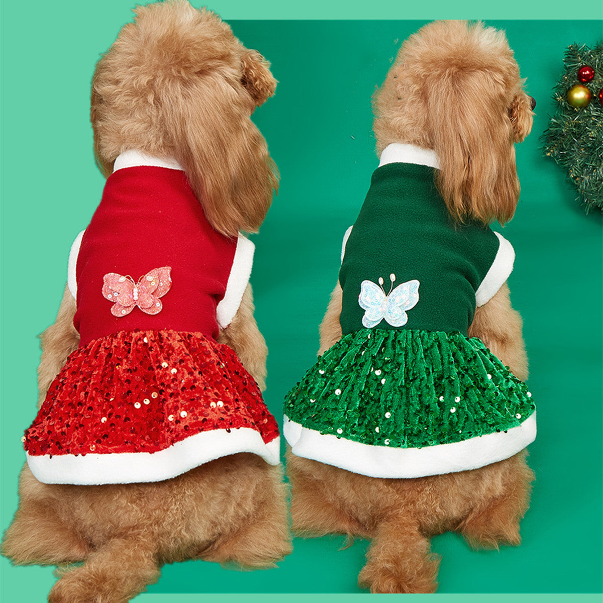 Autumn and Winter New Pet Plush Clothes Christmas