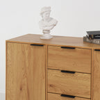 Side panel buffet cabinet with storage room