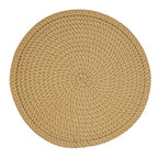Fennco Styles Modern Everyday Textured Placemats 15 Inches Round, Set of 4 – Black Woven Table Mats for Home, Dining Room Décor, Banquets, Indoor & Outdoor and Special Events