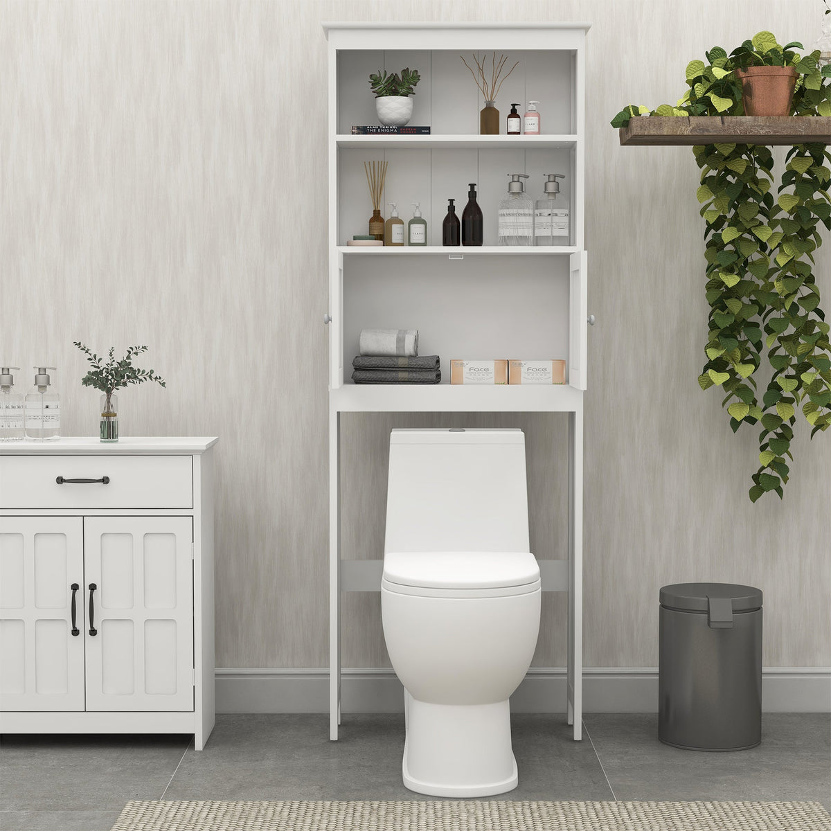Over The Toilet Rack 2 -Tier Toilet Bathroom Spacesaver Storage