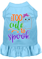 Halloween Pet Dog & Cat Dress, "Too Cute To Spook - Girly Ghost"