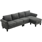 Convertible Sectional Sofa with Storage,L-shaped sofa Modern Linen Fabric