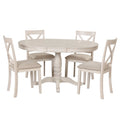 Modern Dining Table Set For 4, Round Table And 4 Kitchen Room Chairs