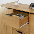 Side panel buffet cabinet with storage room