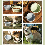 Dog Feeders Folding Silicone Bowl Outdoor Travel Foldable Portable