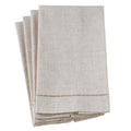 Fennco Styles Hemstitch Design Linen-Poly Guest Towels 14x22 Inch, Set of 4