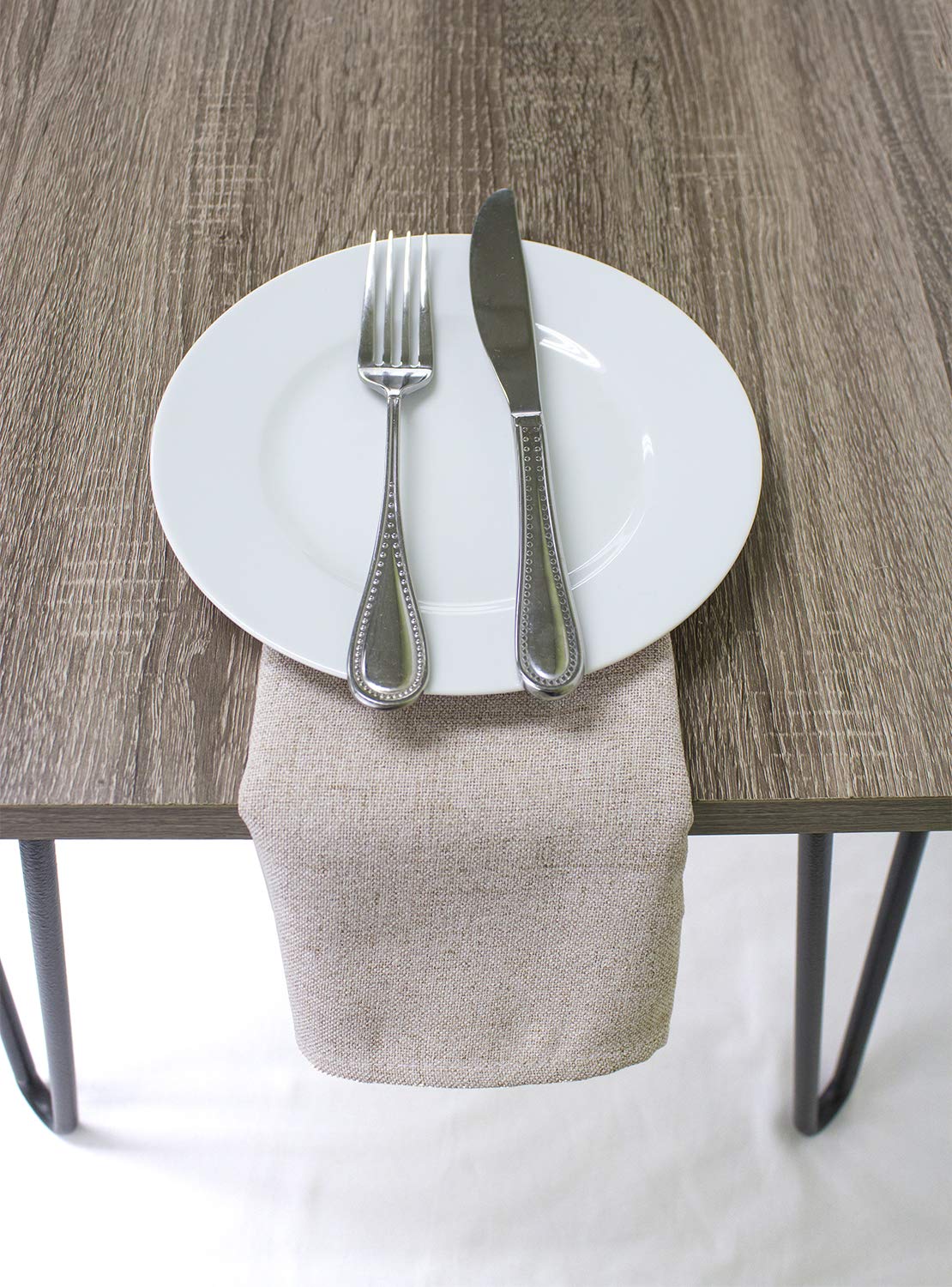 Fennco Styles Classic Solid Tablecloth - Natural Table Cover for Everyday Use