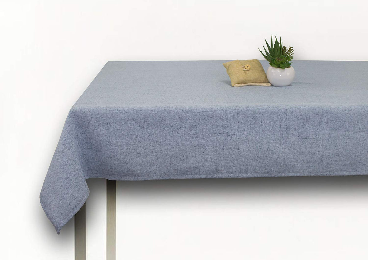 Fennco Styles Classic Solid Tablecloth - Natural Table Cover for Everyday Use