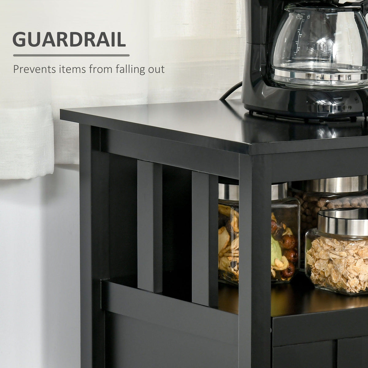 Homcom - Sideboard Buffet Cabinet, Kitchen Cabinet, Coffee Bar Cabinet