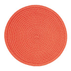 Fennco Styles Modern Everyday Textured Placemats 15 Inches Round, Set of 4 – Black Woven Table Mats for Home, Dining Room Décor, Banquets, Indoor & Outdoor and Special Events