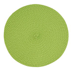 Fennco Styles Modern Everyday Textured Placemats 15 Inches Round, Set of 4 – Black Woven Table Mats for Home, Dining Room Décor, Banquets, Indoor & Outdoor and Special Events