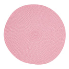 Fennco Styles Modern Everyday Textured Placemats 15 Inches Round, Set of 4 – Black Woven Table Mats for Home, Dining Room Décor, Banquets, Indoor & Outdoor and Special Events