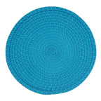 Fennco Styles Modern Everyday Textured Placemats 15 Inches Round, Set of 4 – Black Woven Table Mats for Home, Dining Room Décor, Banquets, Indoor & Outdoor and Special Events