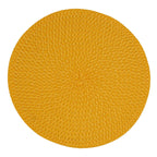 Fennco Styles Modern Everyday Textured Placemats 15 Inches Round, Set of 4 – Black Woven Table Mats for Home, Dining Room Décor, Banquets, Indoor & Outdoor and Special Events