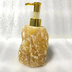 1 PCS Natural Pink Crystal Stone Press Bottle Dispenser