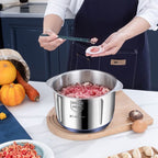 Electric Meat Grinders, 5L Food Processor, Stainless Steel Multifunctional Vegetable Slicer, Kitchen Chopper & Mixer