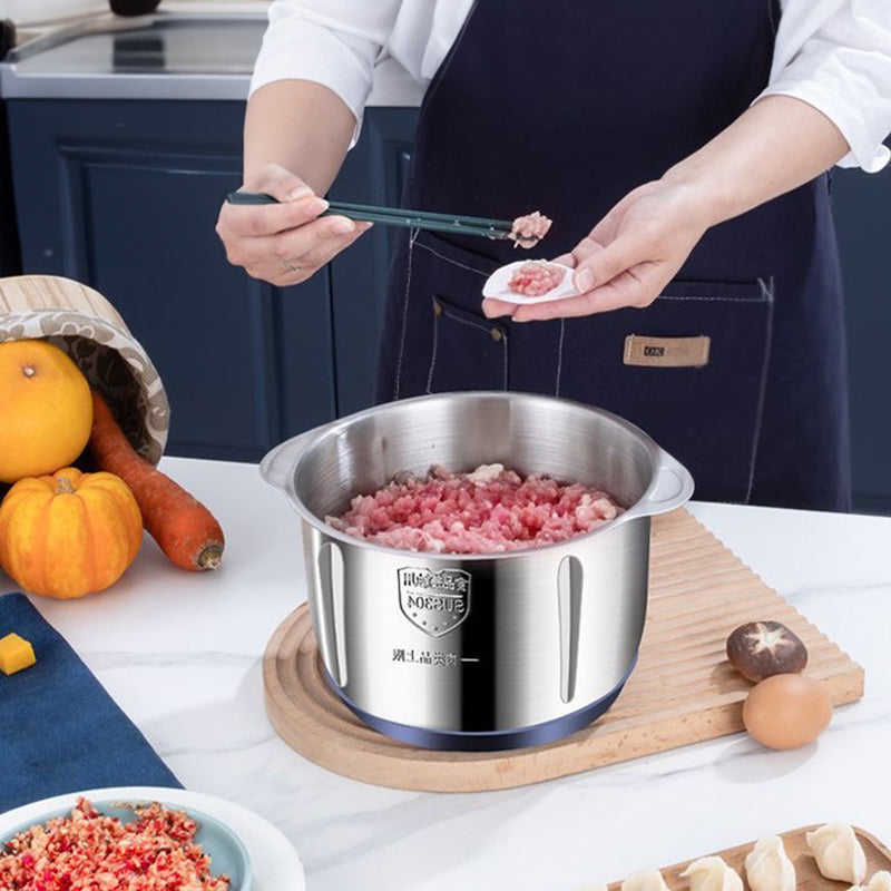 Electric Meat Grinders, 5L Food Processor, Stainless Steel Multifunctional Vegetable Slicer, Kitchen Chopper & Mixer