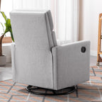 Modern Upholstered Rocker Nursery Chair Plush Seating Glider Swivel Recliner