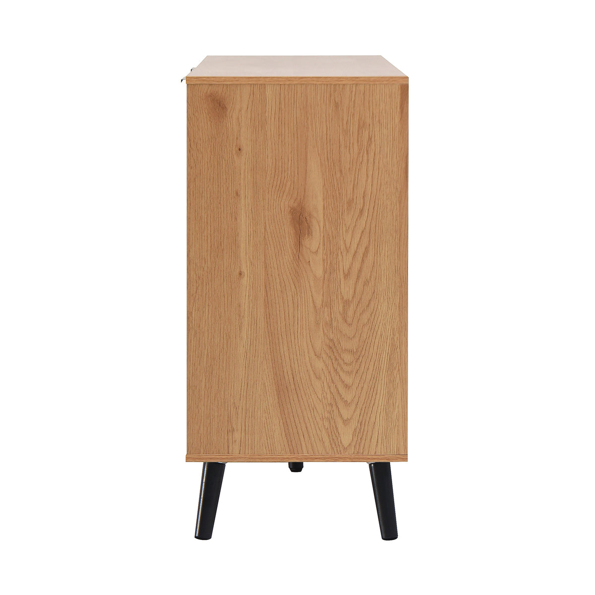 Side panel buffet cabinet with storage room