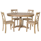 Modern Dining Table Set For 4, Round Table And 4 Kitchen Room Chairs