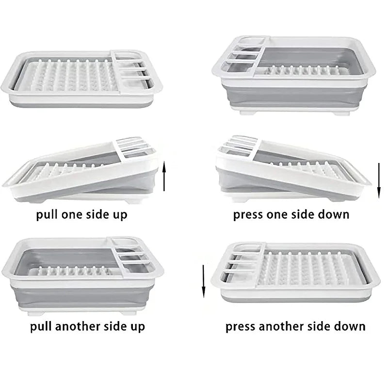 Foldable Dish Rack Kitchen Storage