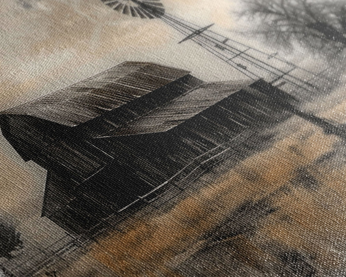 Farmhouse Barn Wall Art Canvas Print Painting Metal Art Vintage Decor