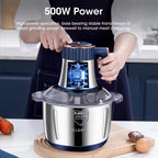 Electric Meat Grinders, 5L Food Processor, Stainless Steel Multifunctional Vegetable Slicer, Kitchen Chopper & Mixer