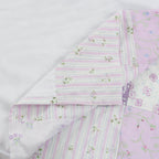 Love of Lilac Lavender Floral Real Patchwork Purple Scalloped Cotton 3-Piece Reversible Quilt Bedding Set