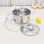 Stainless steel cookware set of 18 pieces household kitchen set