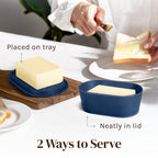 Butter Dish with Lid for Countertop – Bamboo Fiber Butter Crock