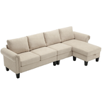 Convertible Sectional Sofa with Storage,L-shaped sofa,Four-seater sofa