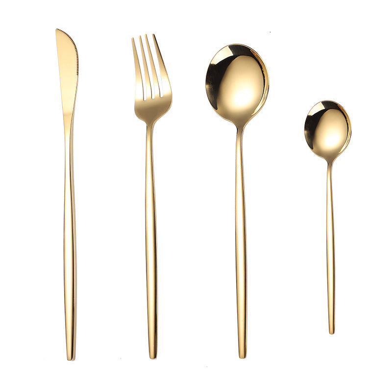 Portuguese Stainless Steel Four-Piece Tableware Set